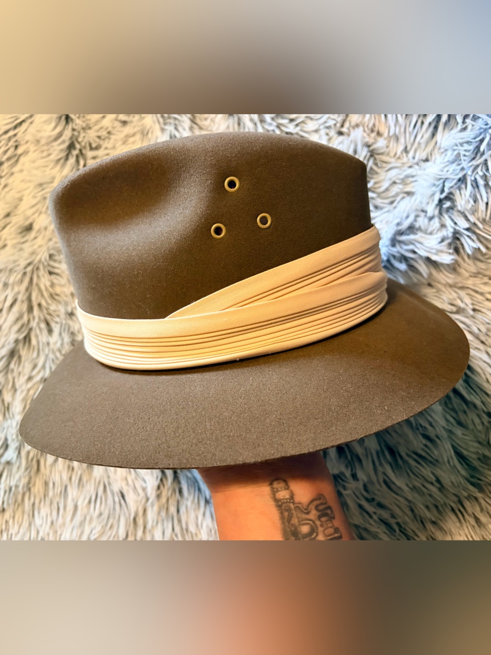 Vintage Dorfman Pacific Fur Blend Safari Slouch Hat